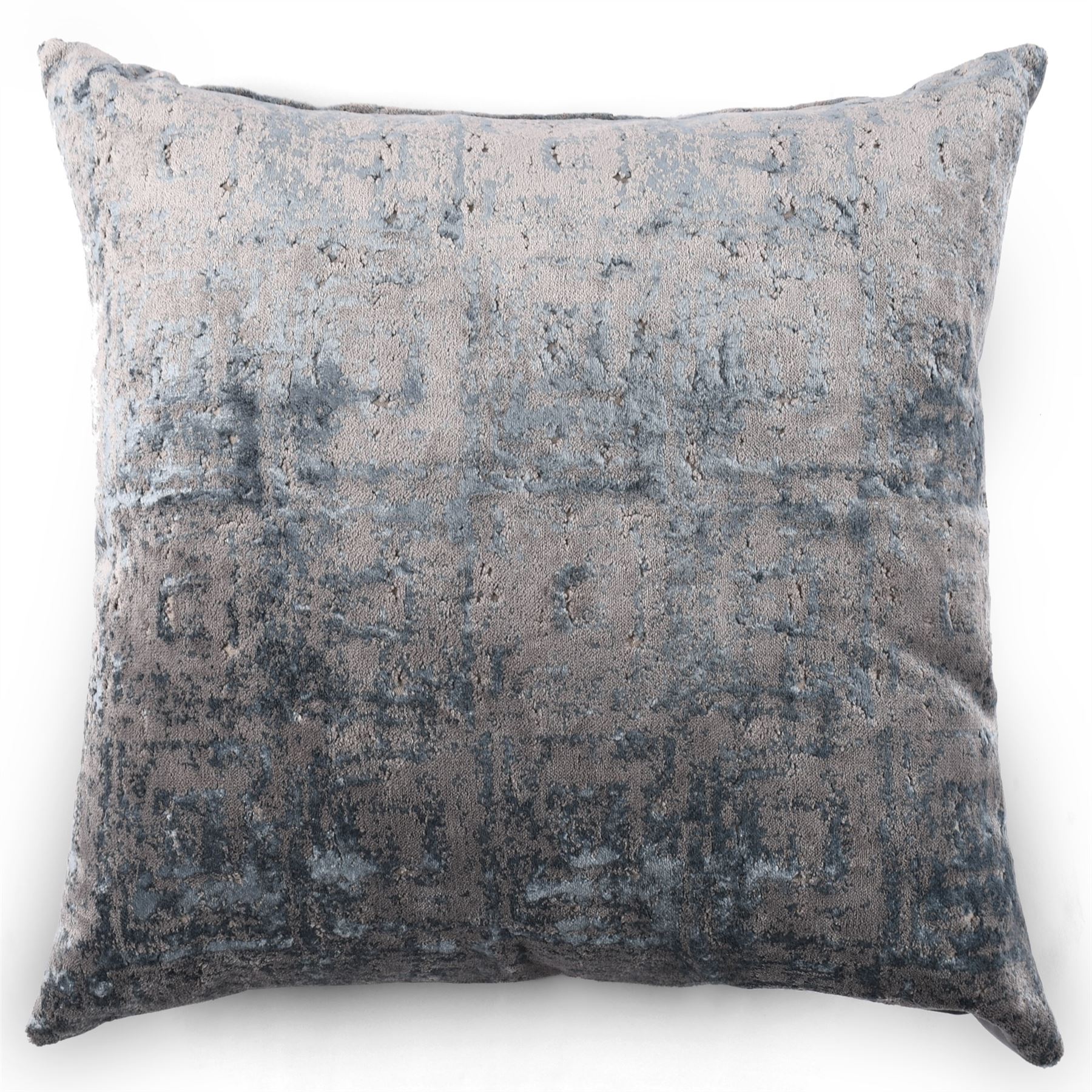 Aqua & Grey Concrete Look Chenille Cushion Boudoir Cover, Draft Excluder UK Made - Picture 13 of 22