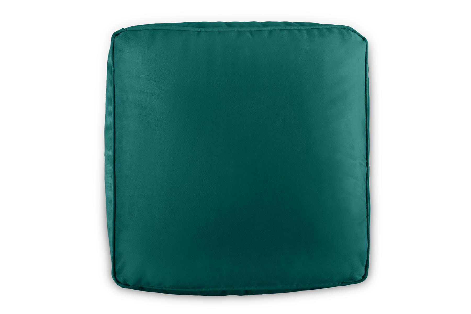 Bolsa de Frijoles Cubo Cuadrado, Terciopelo Suave de Lujo, Reposapiés Puf Otomano, Tubería, 41 cm - Imagen 31 de 32