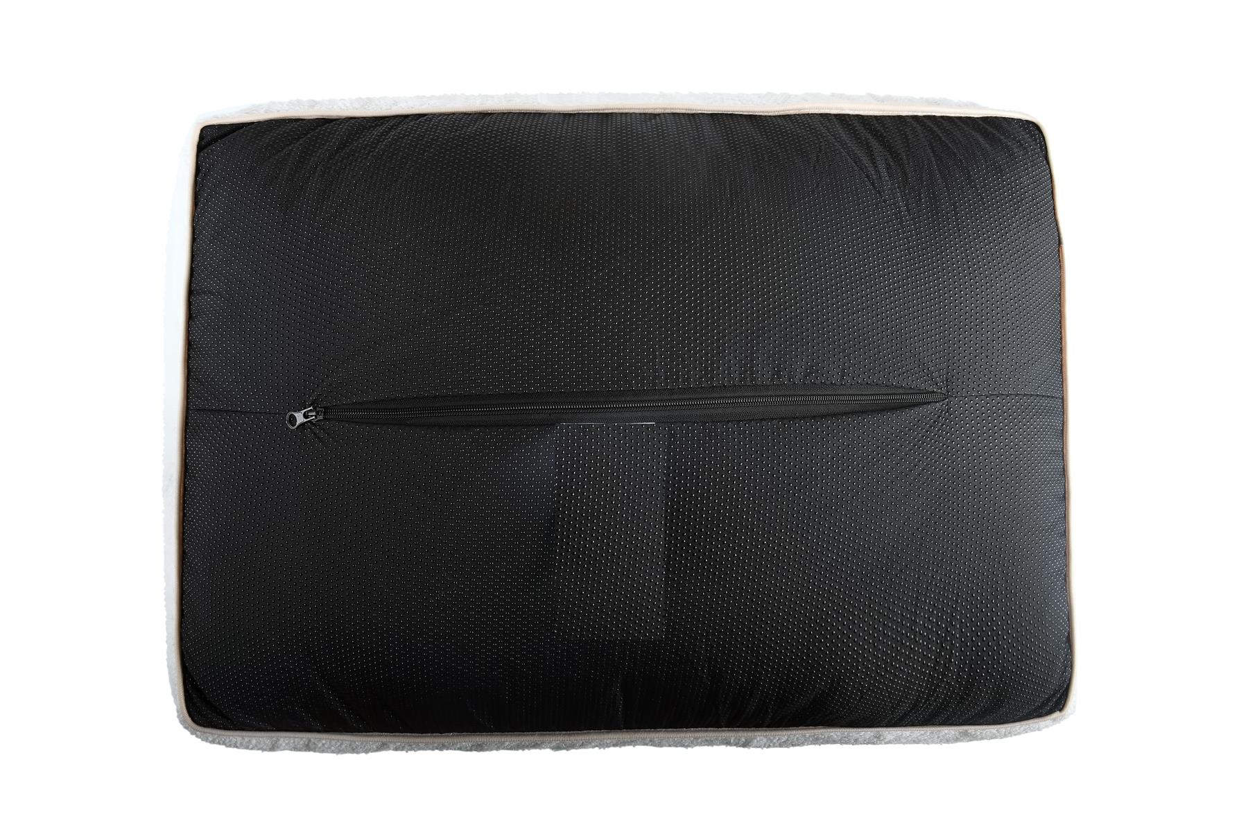 Teddy Boucle Rectangle Footstool Bean Bag Pouffe Ottoman Low Seat 65cm x 45cm - Picture 12 of 12