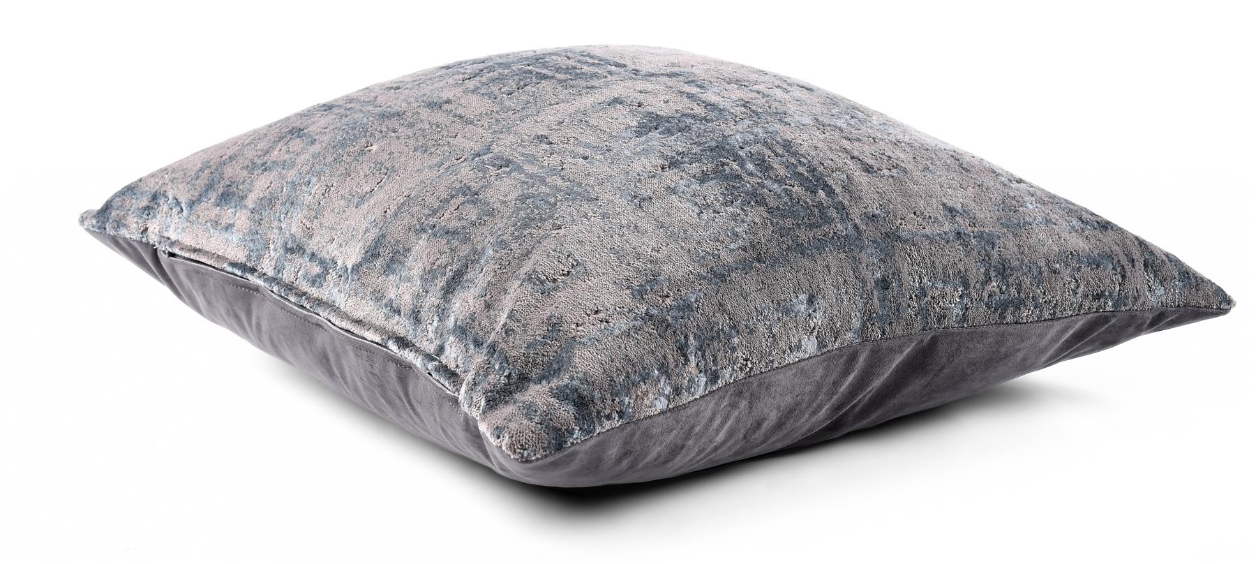 Aqua & Grey Concrete Look Chenille Cushion Boudoir Cover, Draft Excluder UK Made - Picture 4 of 22
