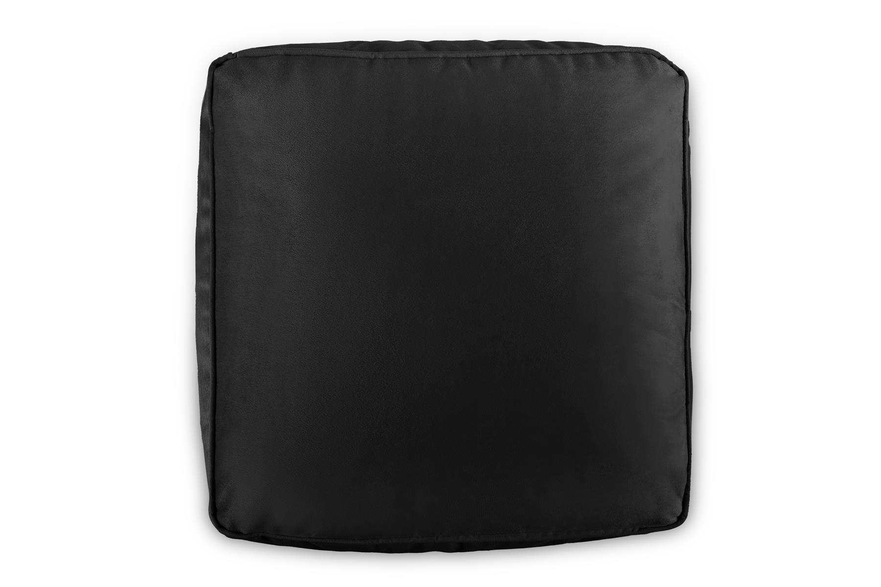 Bolsa de Frijoles Cubo Cuadrado, Terciopelo Suave de Lujo, Reposapiés Puf Otomano, Tubería, 41 cm - Imagen 11 de 32