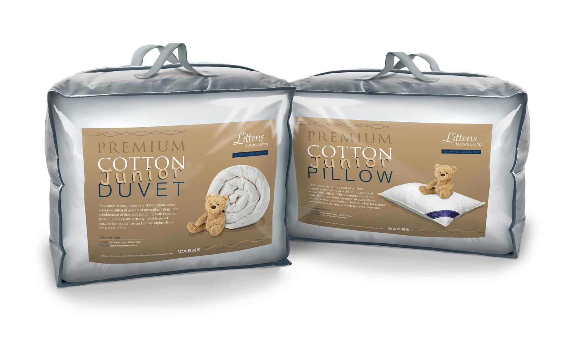 Paquete de edredón y almohada para cama de cuna junior algodón premium, edredón, niños pequeños 120x150 - Imagen 6 de 8