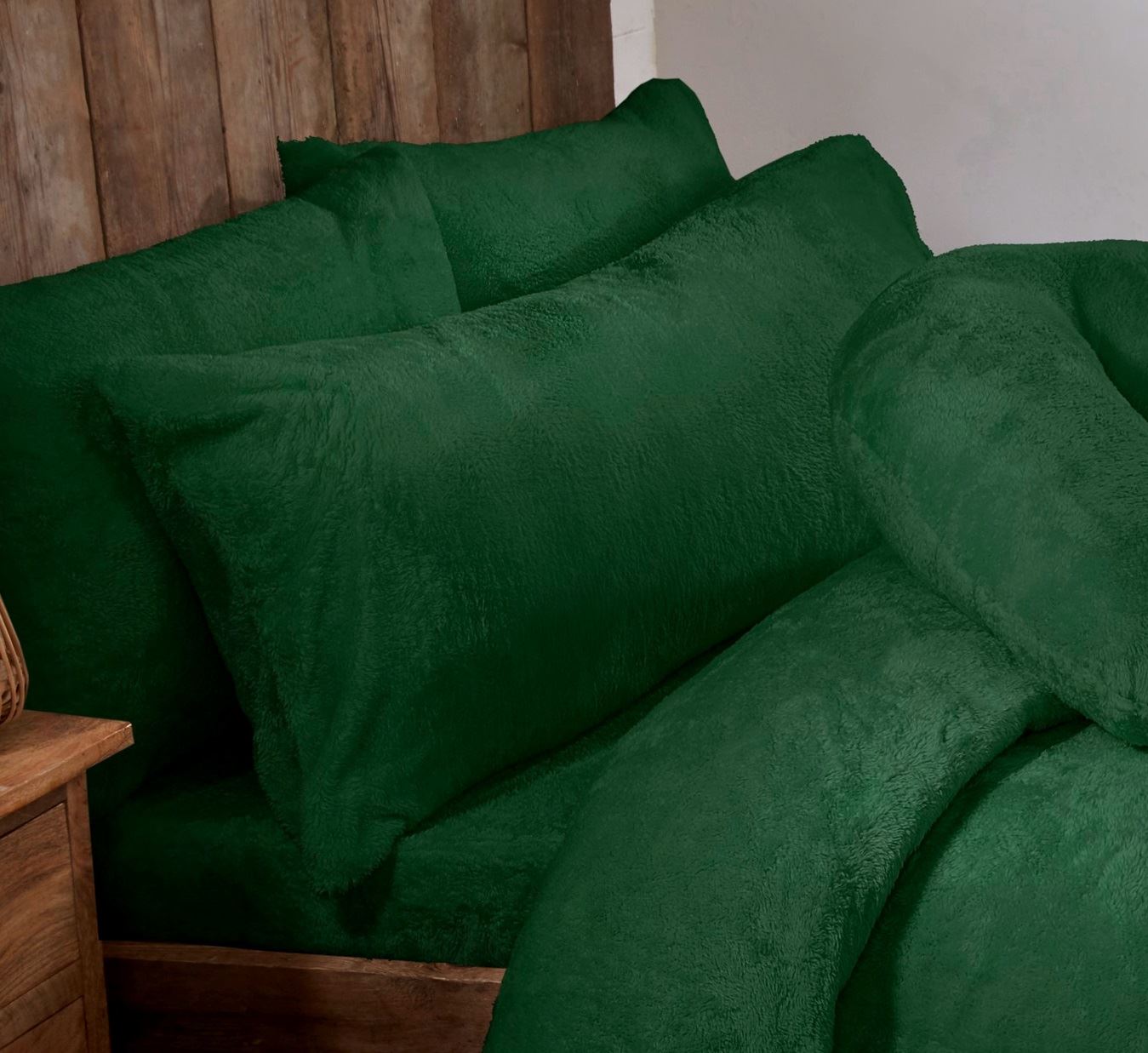 Green Teddy Fleece Fur Body Bolster Long Pillowcase, Thermal, Nursing Pregnancy - Picture 4 of 4