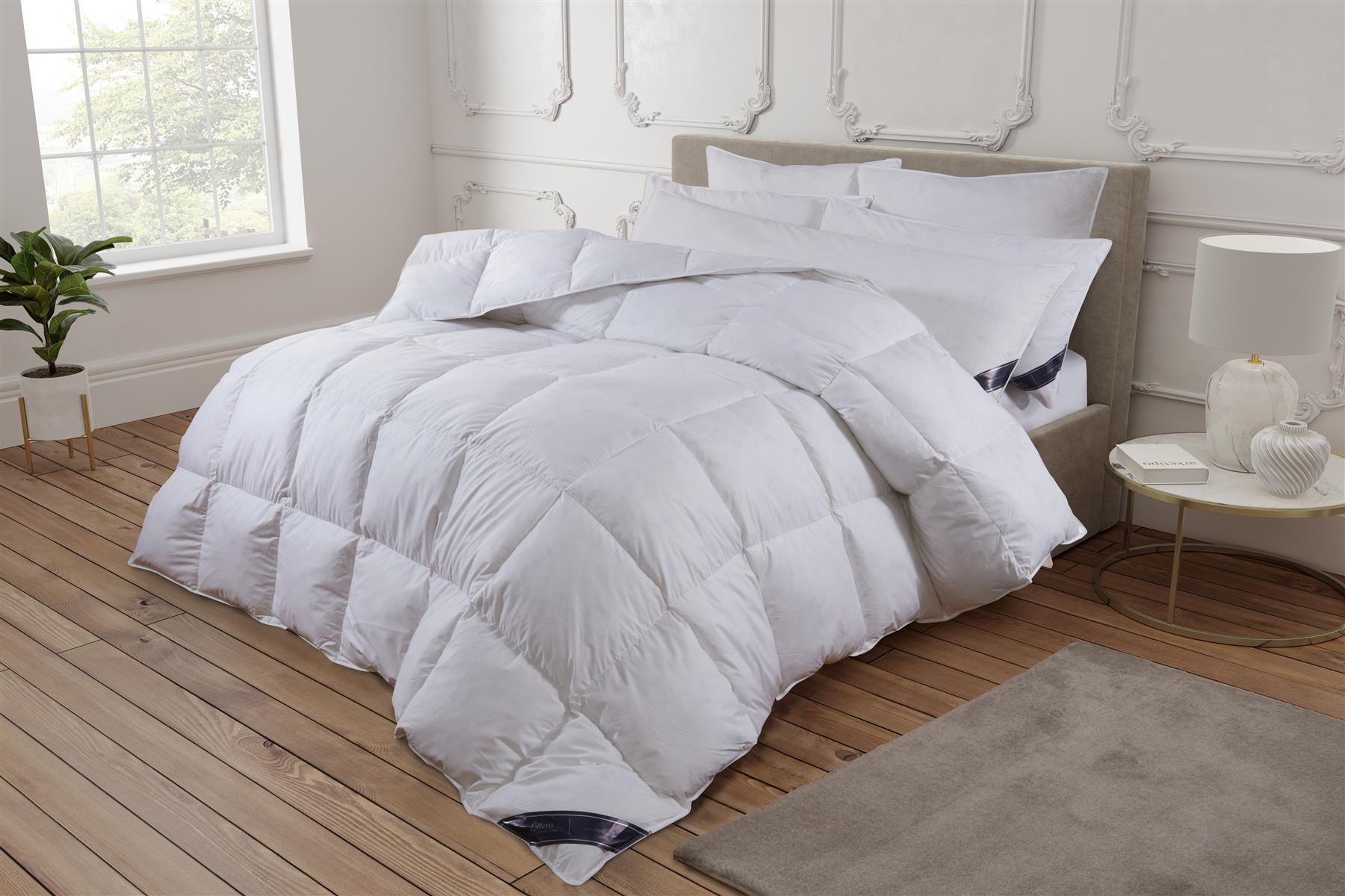 Almohada ortopédica de plumón y pluma de pato para embarazo de cuerpo largo 230 TC algodón - Imagen 15 de 30