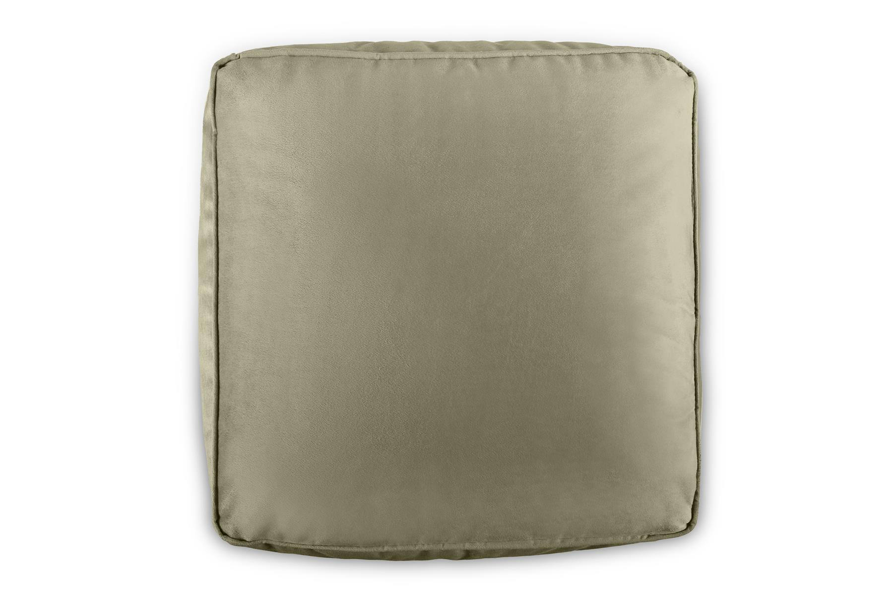 Bolsa de Frijoles Cubo Cuadrado, Terciopelo Suave de Lujo, Reposapiés Puf Otomano, Tubería, 41 cm - Imagen 24 de 32