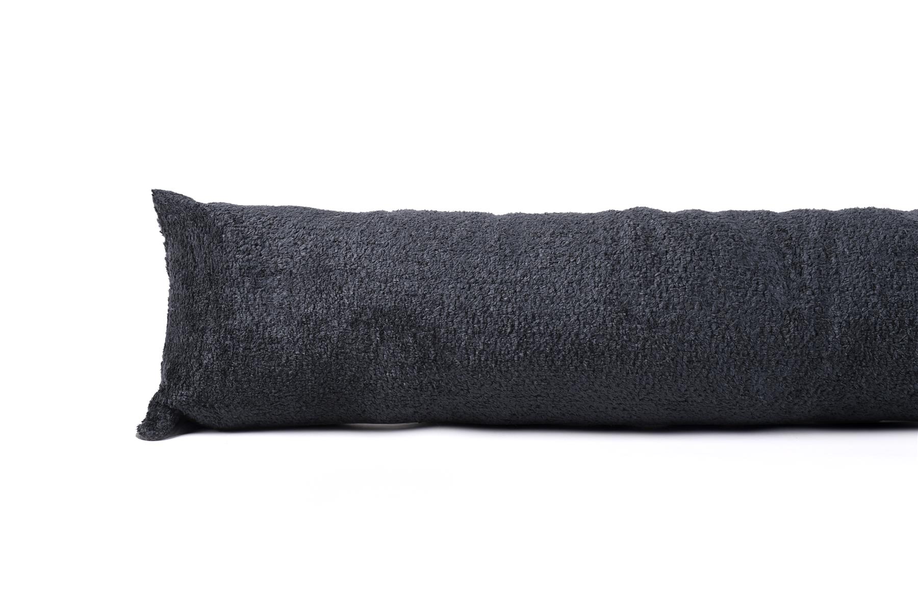 Charcoal Twisted Yarn Chenille Cushion, Boudoir, Draft Excluder UK Made - Picture 26 of 26