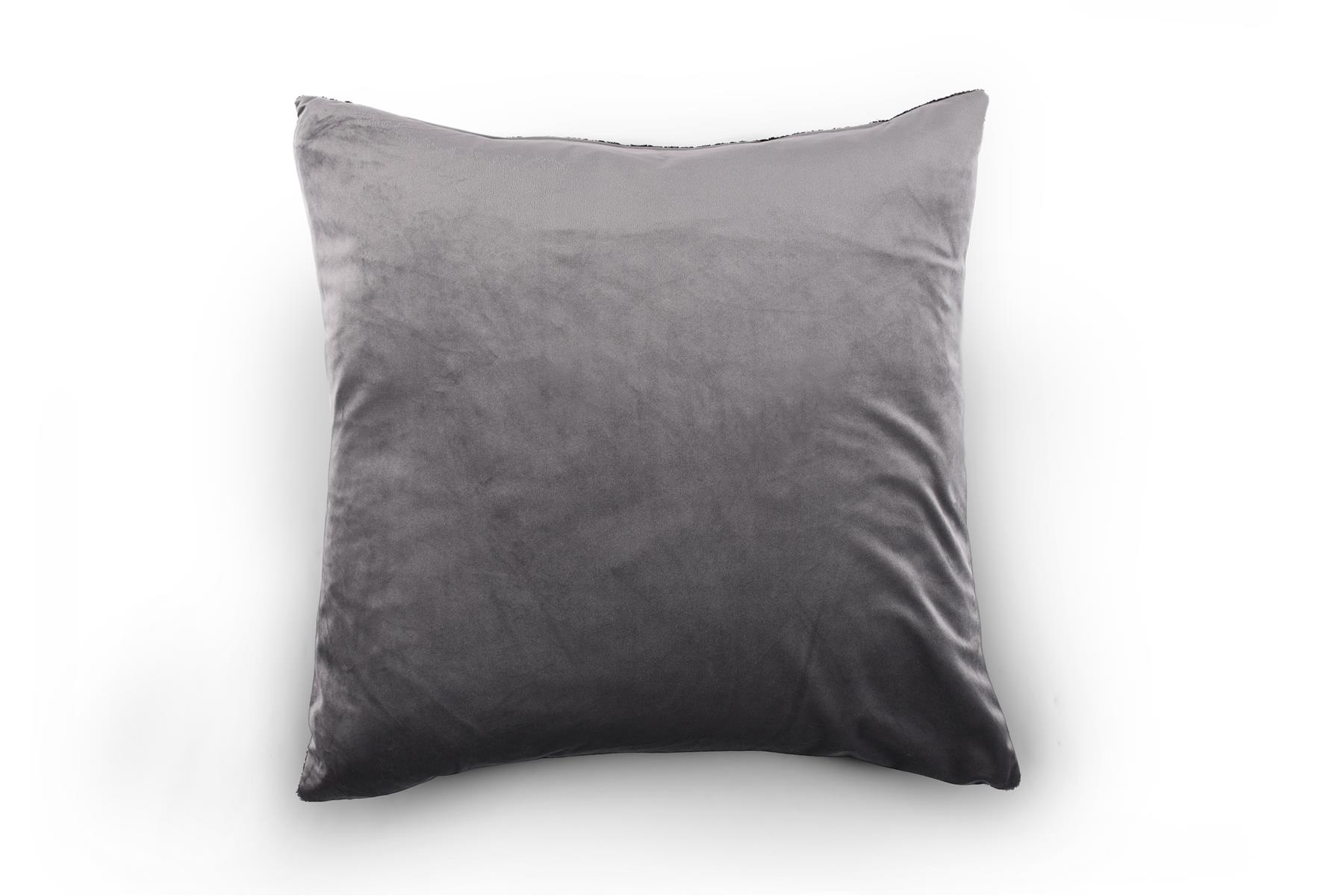 Charcoal Twisted Yarn Chenille Cushion, Boudoir, Draft Excluder UK Made - Picture 13 of 26