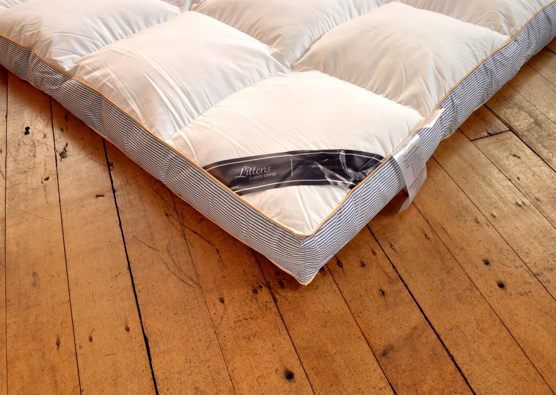 4" Ultimate Premium Cotton European Continental Down Soft Mattress Topper 10cm - Picture 8 of 16