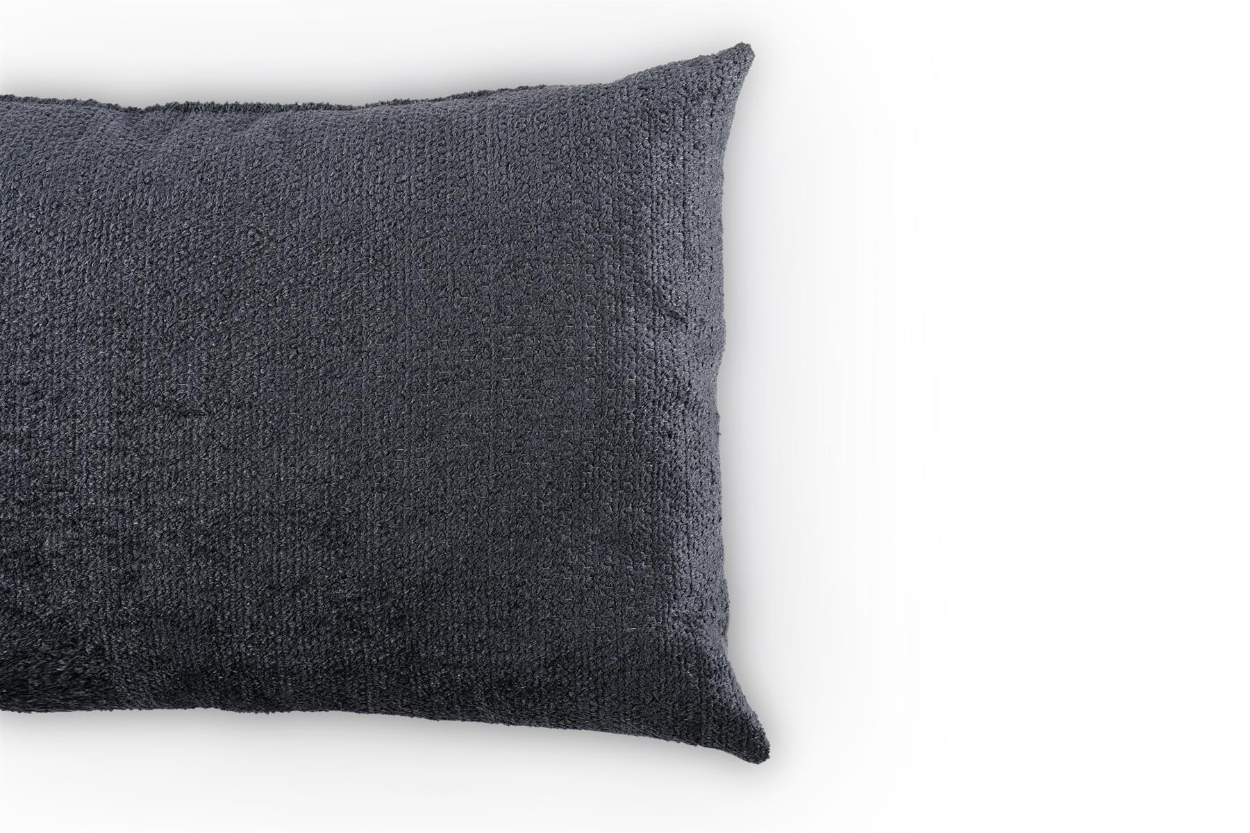 Charcoal Twisted Yarn Chenille Cushion, Boudoir, Draft Excluder UK Made - Picture 15 of 26
