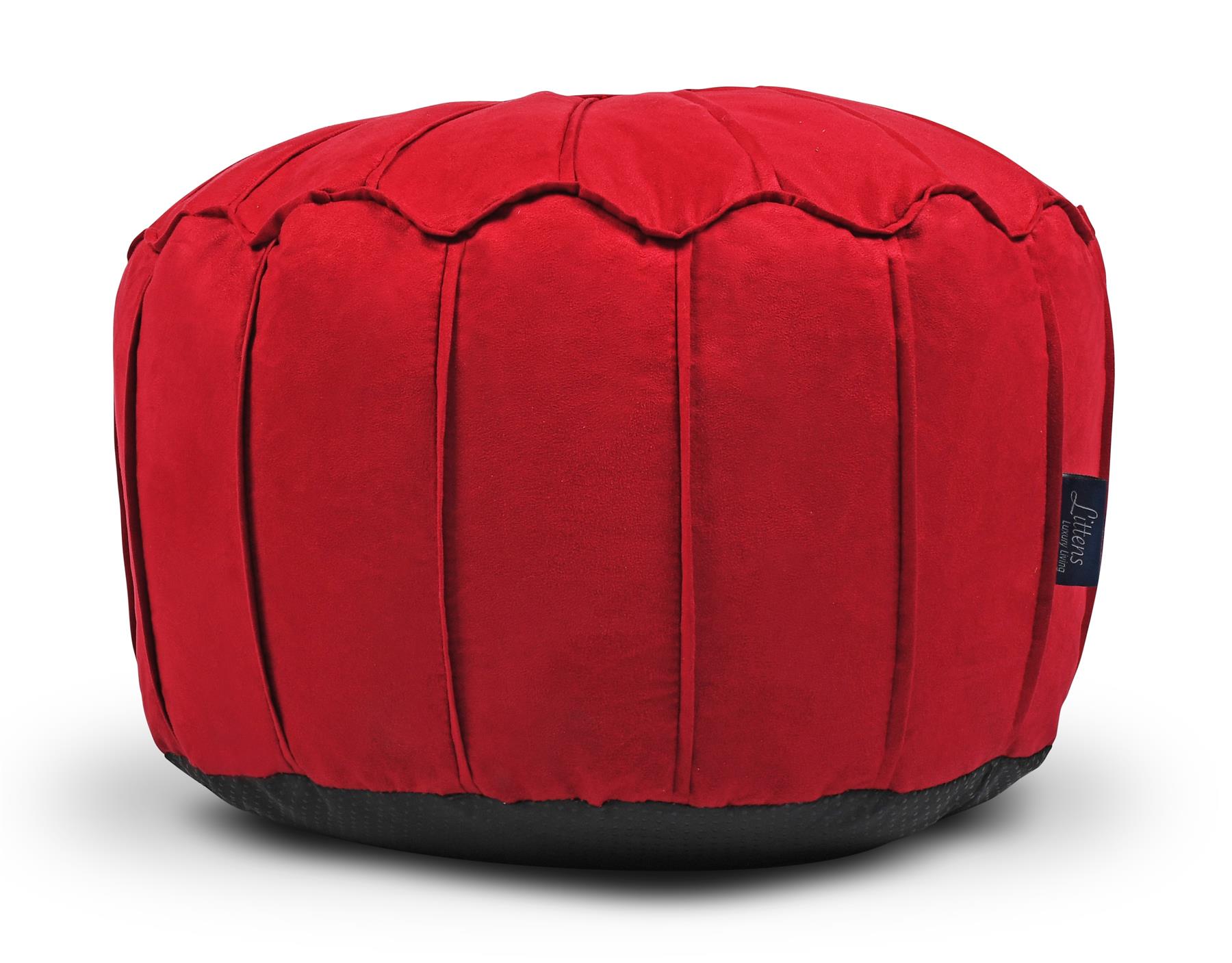 Kunstleder Rund Marokkanisch Sitzsack Pouf Sitz Sitzsack Fußbank Paspelierte Kanten - Bild 14 von 21
