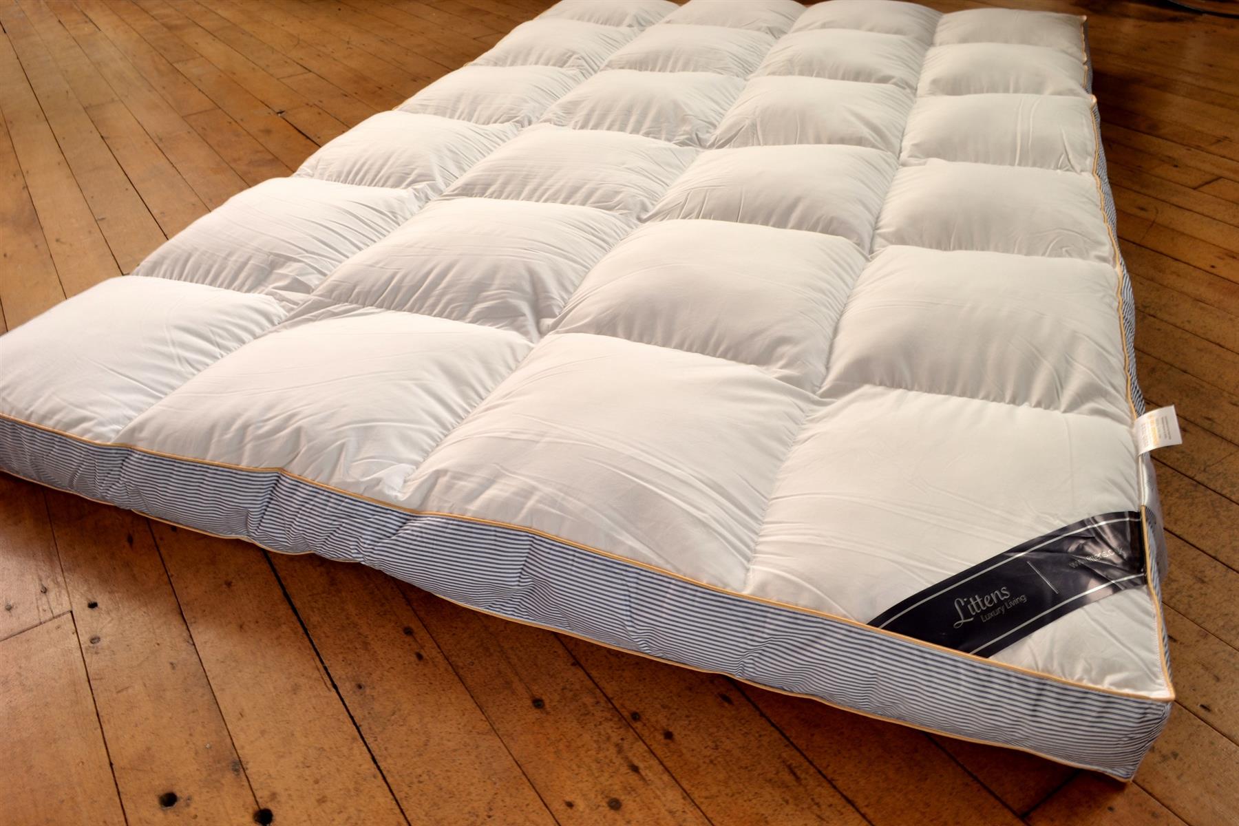 4" Ultimate Premium Cotton European Continental Down Soft Mattress Topper 10cm - Picture 11 of 16