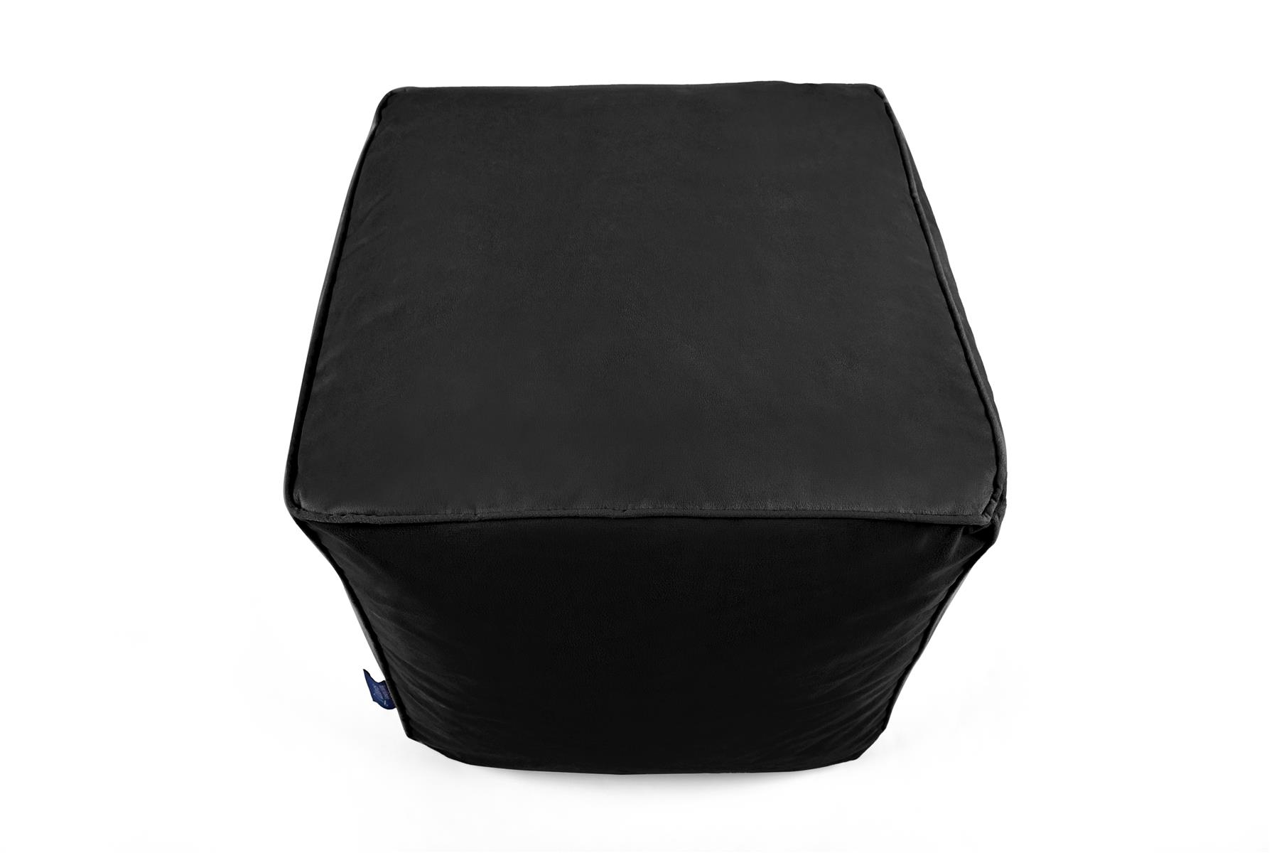 Bolsa de Frijoles Cubo Cuadrado, Terciopelo Suave de Lujo, Reposapiés Puf Otomano, Tubería, 41 cm - Imagen 8 de 32
