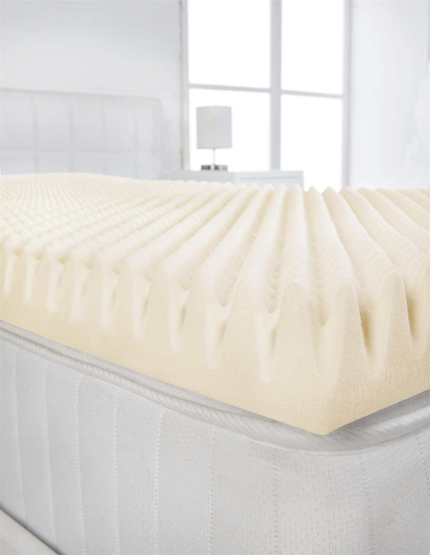 Colchón de espuma viscoelástica cama doble pequeña perfil superior, caja con cáscara de huevo, ortopédico - Imagen 3 de 5