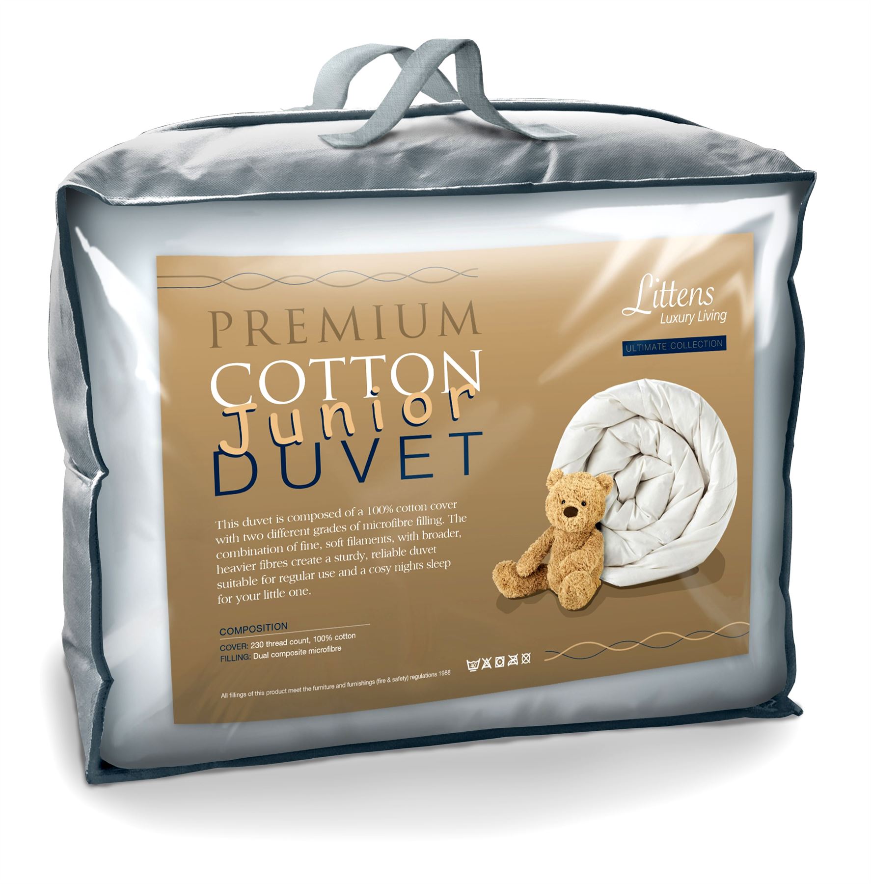 Paquete de edredón y almohada para cama de cuna junior algodón premium, edredón, niños pequeños 120x150 - Imagen 2 de 8