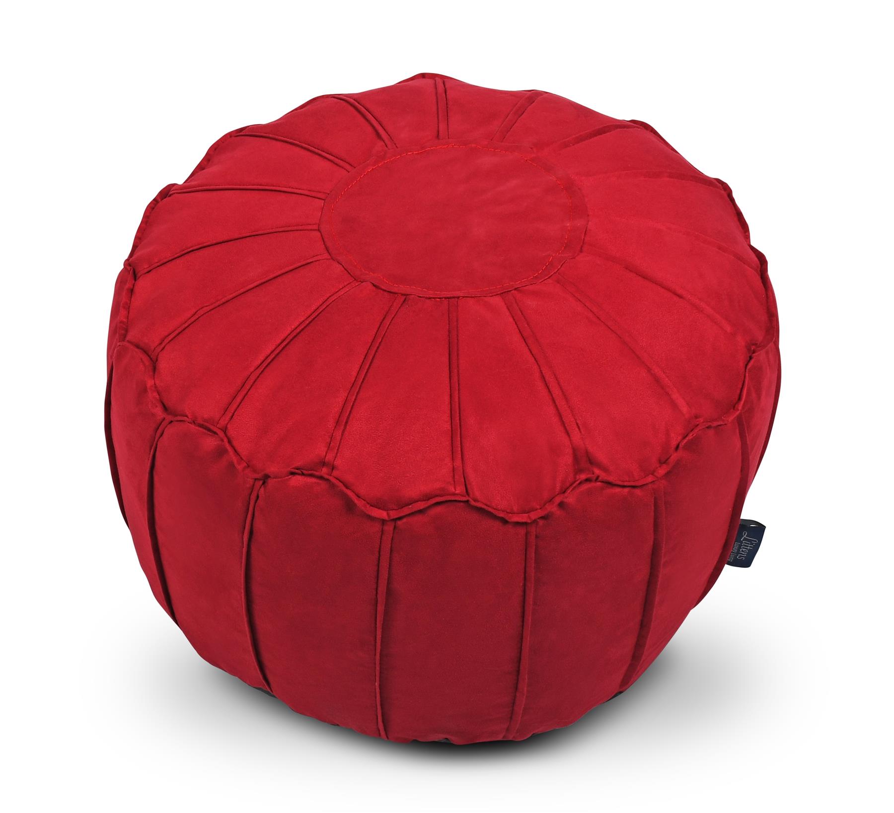 Kunstleder Rund Marokkanisch Sitzsack Pouf Sitz Sitzsack Fußbank Paspelierte Kanten - Bild 13 von 21