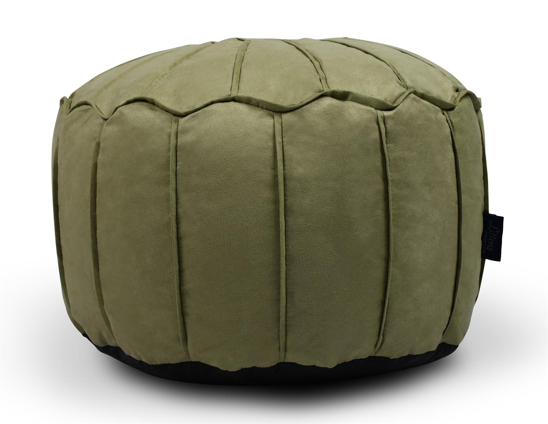 Kunstleder Rund Marokkanisch Sitzsack Pouf Sitz Sitzsack Fußbank Paspelierte Kanten - Bild 9 von 21