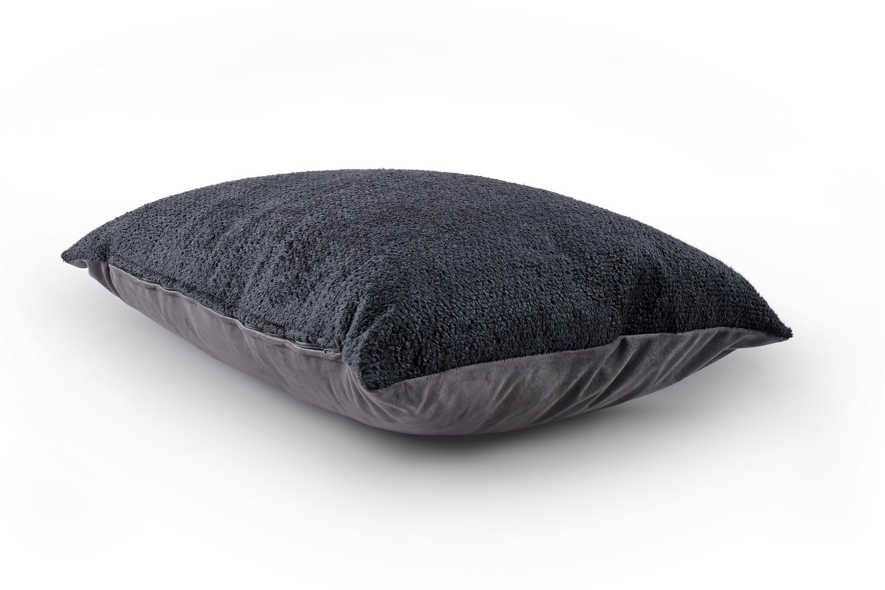 Charcoal Twisted Yarn Chenille Cushion, Boudoir, Draft Excluder UK Made - Picture 16 of 26