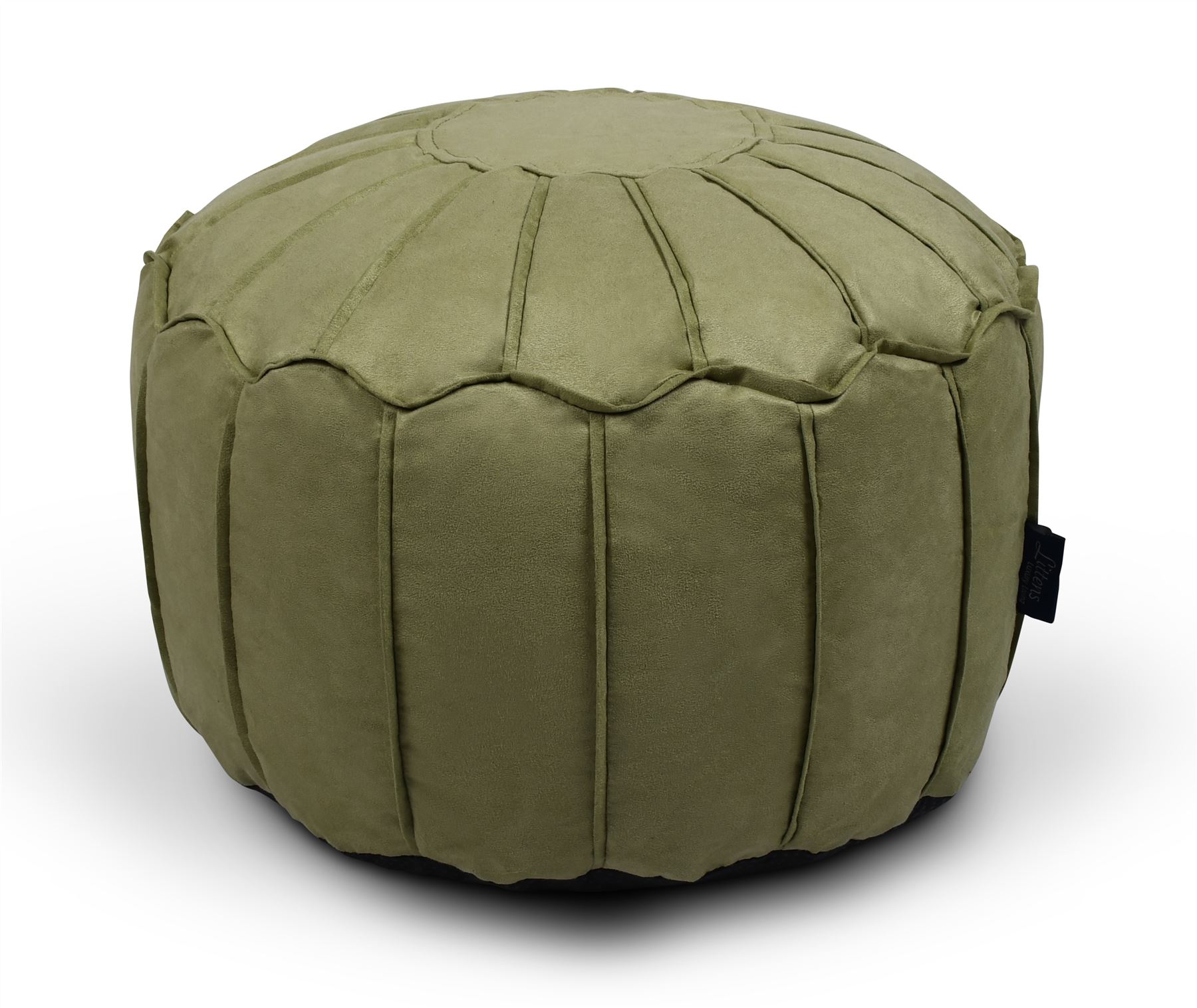 Kunstleder Rund Marokkanisch Sitzsack Pouf Sitz Sitzsack Fußbank Paspelierte Kanten - Bild 7 von 21