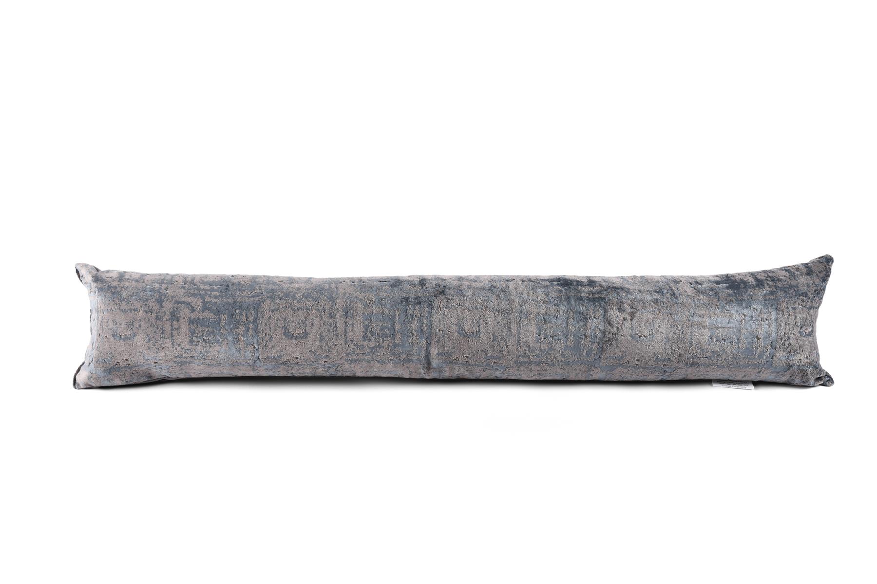 Aqua & Grey Concrete Look Chenille Cushion Boudoir Cover, Draft Excluder UK Made - Picture 19 of 22