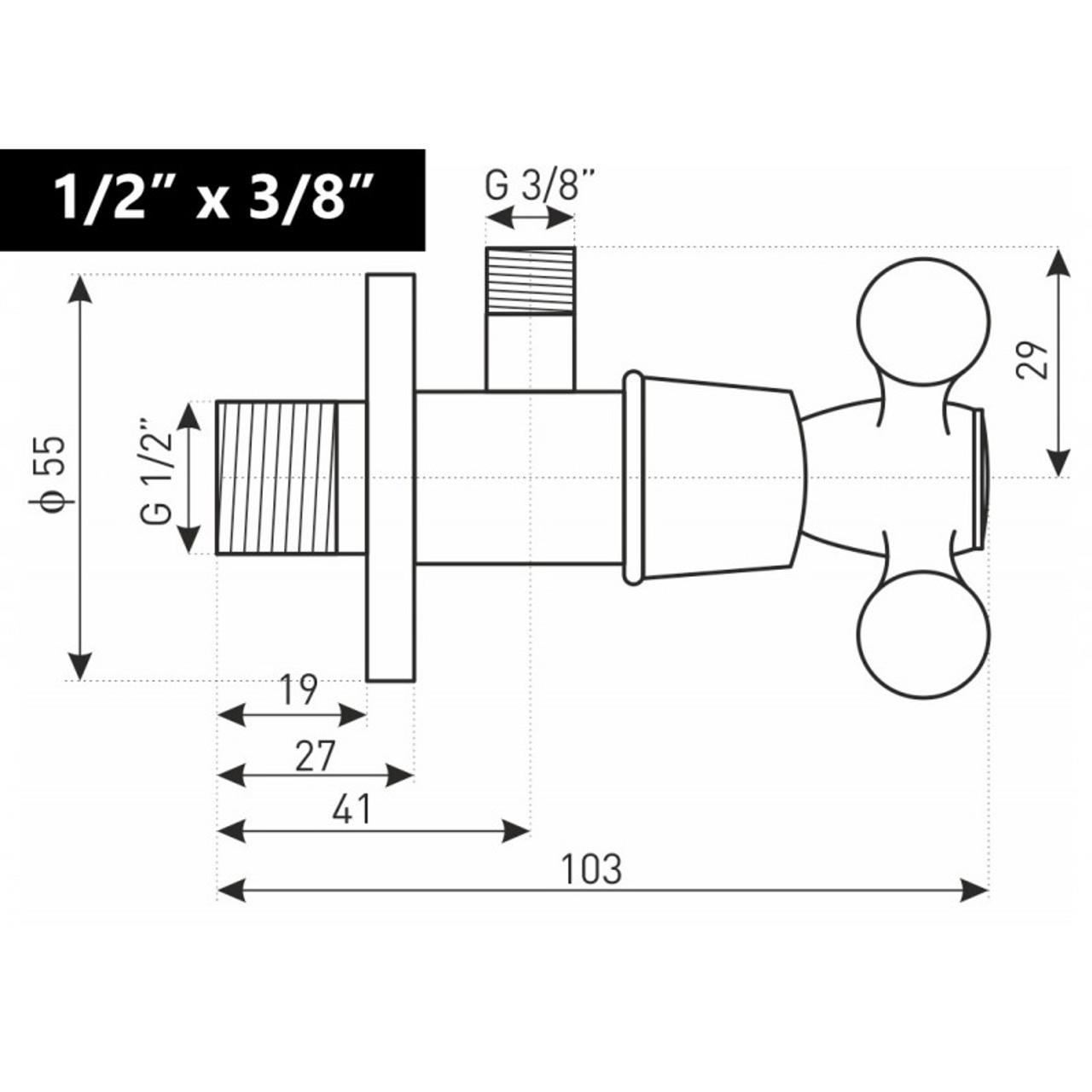 Fregadero de lavabo con válvula de agua en ángulo de cerámica latón antiguo para baño retro 3/8" 1/2" BSP - Imagen 5 de 7