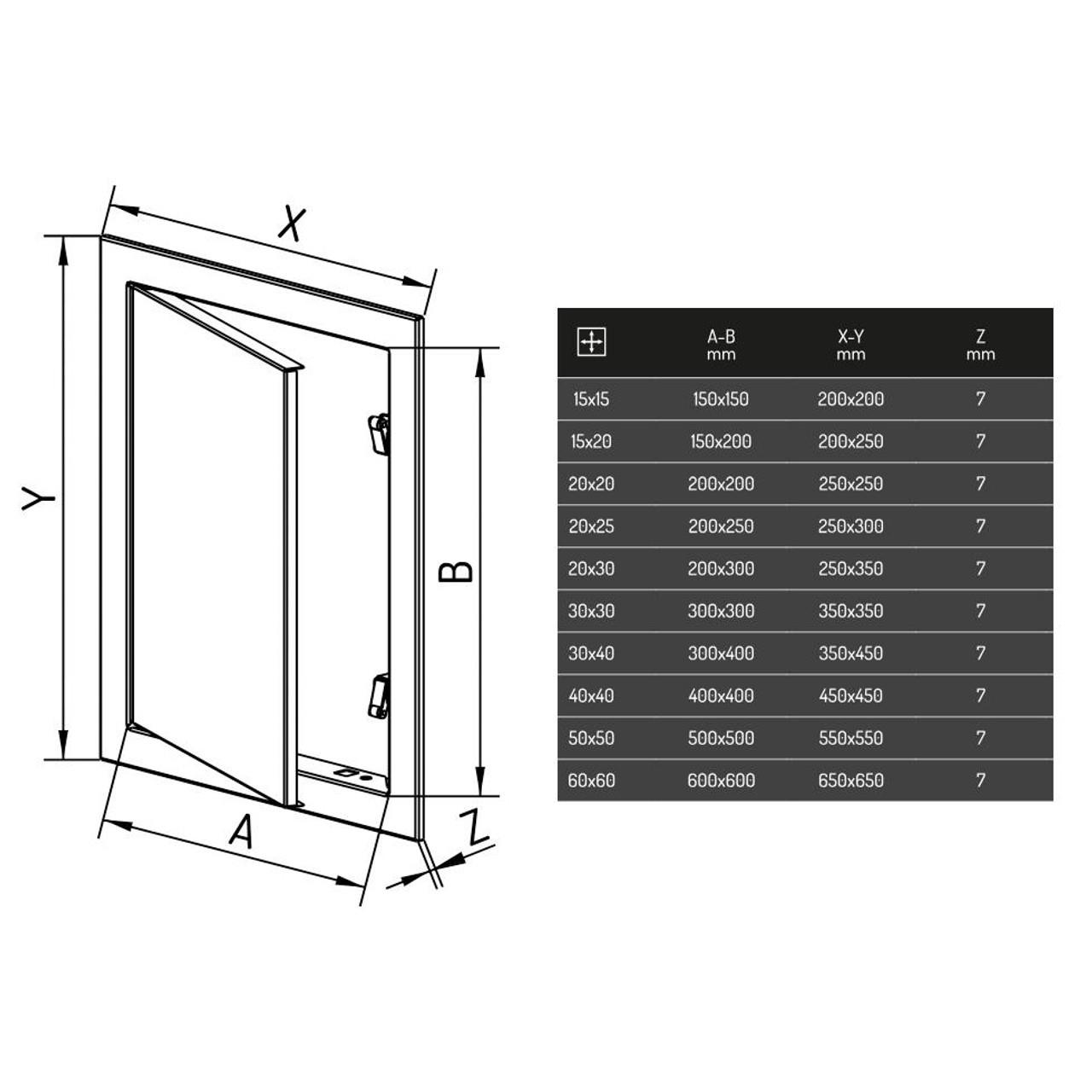 Escotilla de revisión de puerta de inspección de acero blanco con panel de acceso - Imagen 33 de 66
