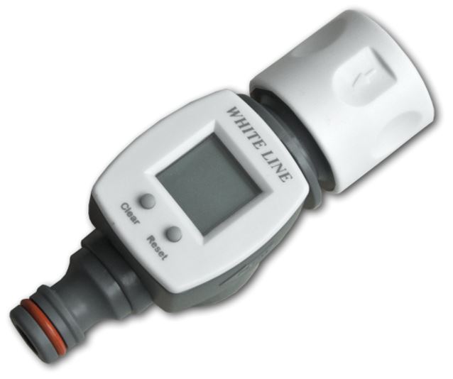 Liter/Gallon Garden Water Counter Meter with LCD Quick Connector