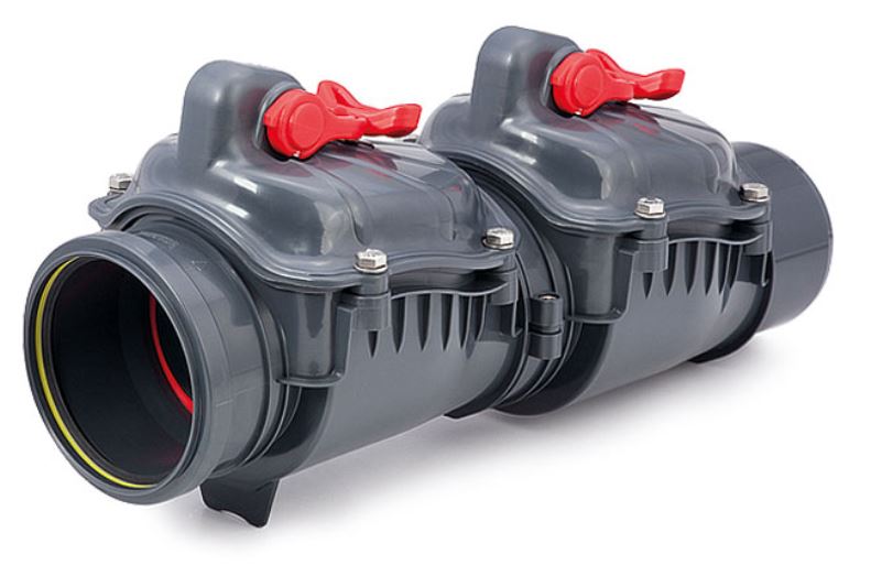 110mm-160mm Polypropylene Check Non-Return Double Flap Valve Backwater Prevented - Picture 5 of 12