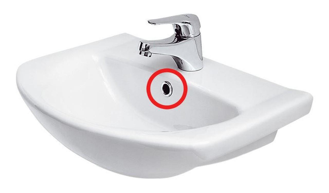 Kleiner verchromter/vergoldeter/weißer Rosenkragen Badezimmer Waschbecken Überlauf 15-25 mm - Bild 16 von 16