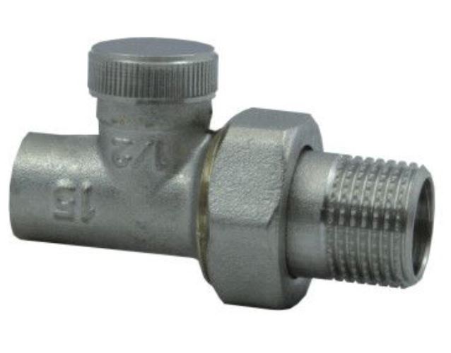 Válvula de radiador de cierre recto/ángulo 15 mm x 1/2 soldado - Imagen 3 de 3