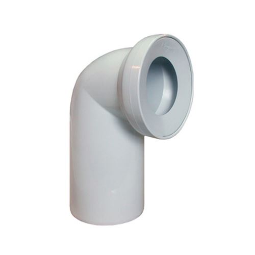 Conector de sartén de aguas residuales de inodoro tubería de suelo 110 mm codo - Imagen 7 de 8