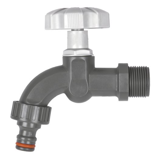 1/2"" / 3/4"" BSP Plastic Outdoor Garden Watering Tap Valve With Hose Connector