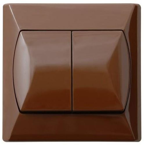 Interruptor de luz interior básico simple doble botón placa de pared de clic tres colores - Imagen 7 de 8