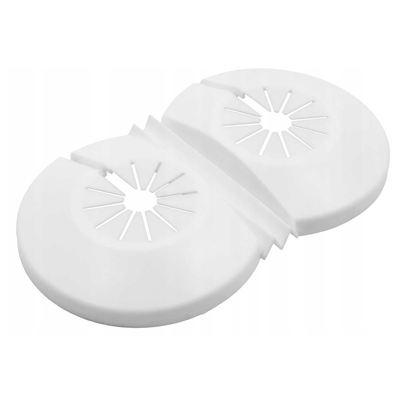 Twin Double Universal 8-22mm White Radiator Plastic Water Pipe Cover Collar Rose