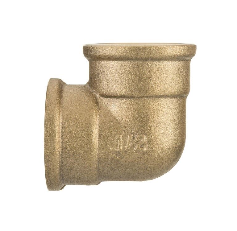 1/2" BSP Thread Pipe Connection Elbow Female x Female Screwed Fittings Iron Cast Brass - Image 2