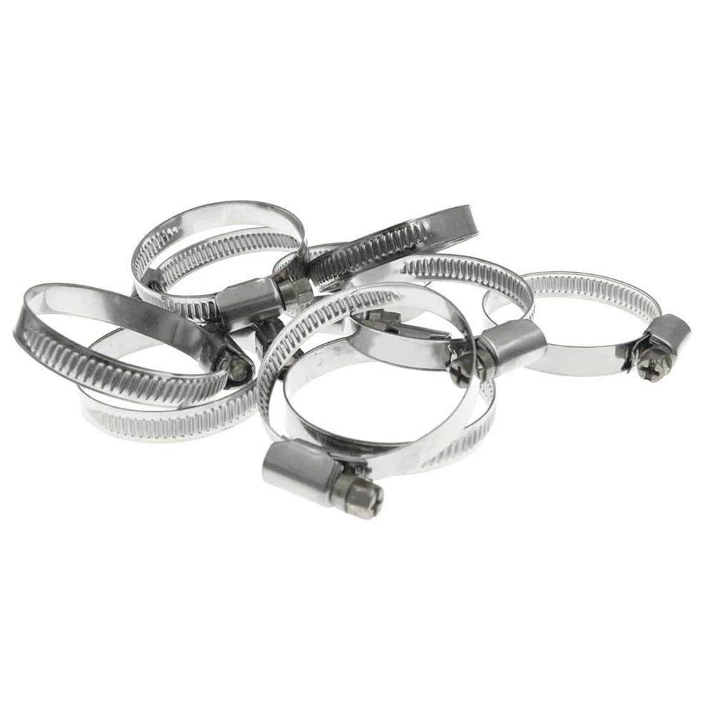 10 x 10-90mm Stainless Steel Hose Clips Pipe Clamps - Jubilee Type