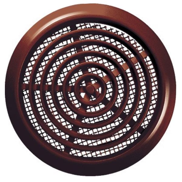 White/Brown 80mm Diameter Round Door Hole Air Vent Grille Woodwork Furniture - Picture 3 of 6
