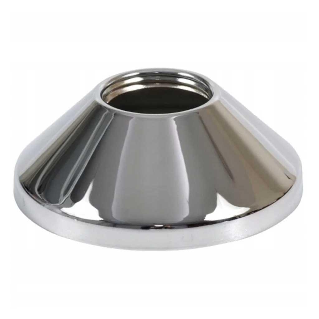 Chrome Plated Steel Pipe Cover Collar Cone 3/4"" Valve Tap Rose 20/25mm Height