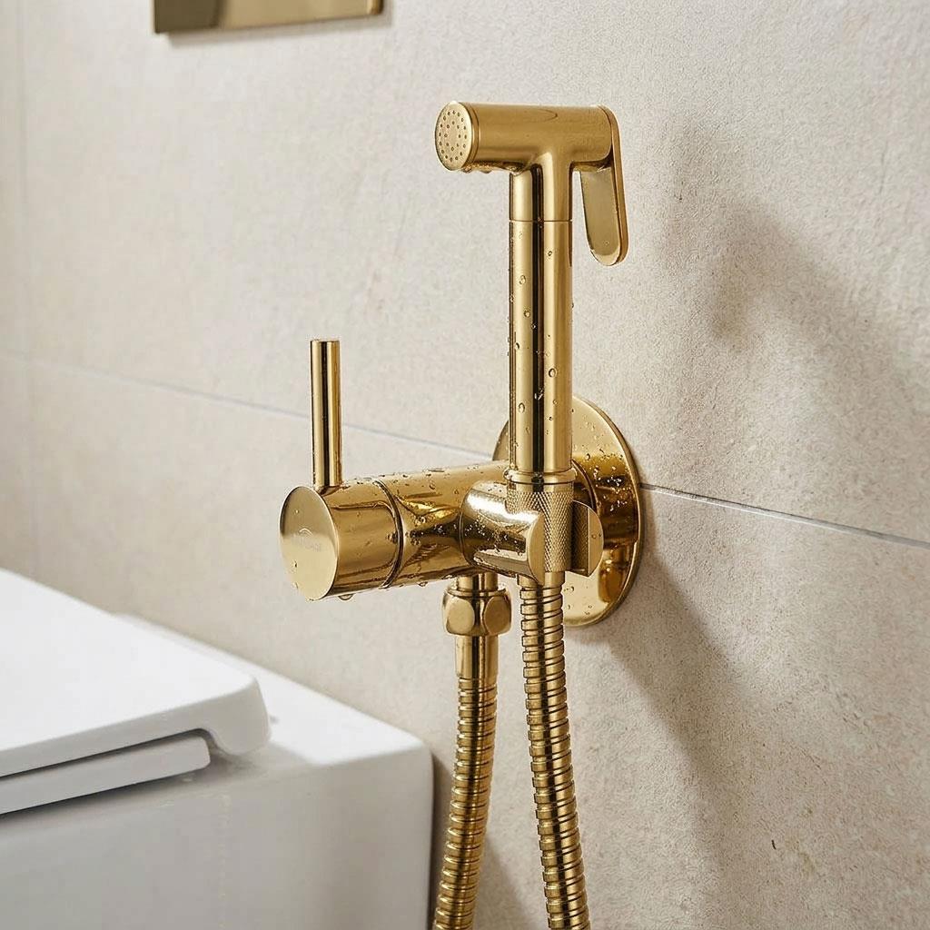 Bathroom Bidet Sprayer Mixer Chrome Black Gold Single Lever