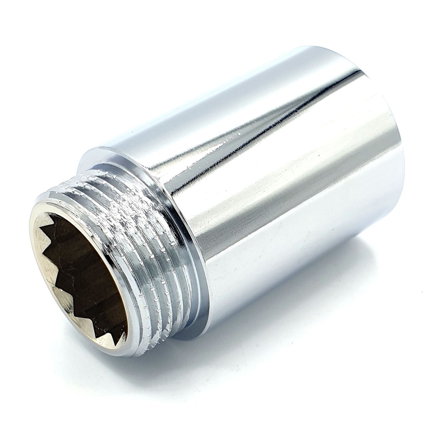 3/4"" BSP Pipe Extension Female x Male Chrome Plated Brass 10-50mm Long