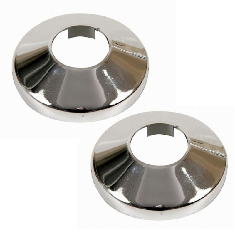 2x Piezas Cromado PVC Plástico Radiador Tubo Cubierta Collar Rosa 15-28mm Diámetro - Imagen 7 de 7