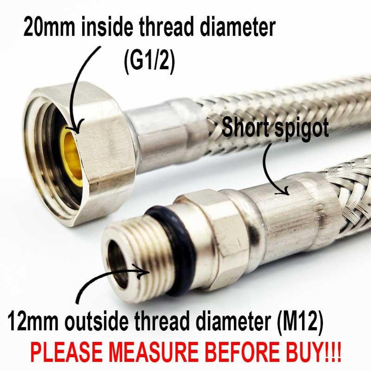 Conector flexible M12 x 1/2 pulgada para grifos cola de grifo de agua - Imagen 23 de 33