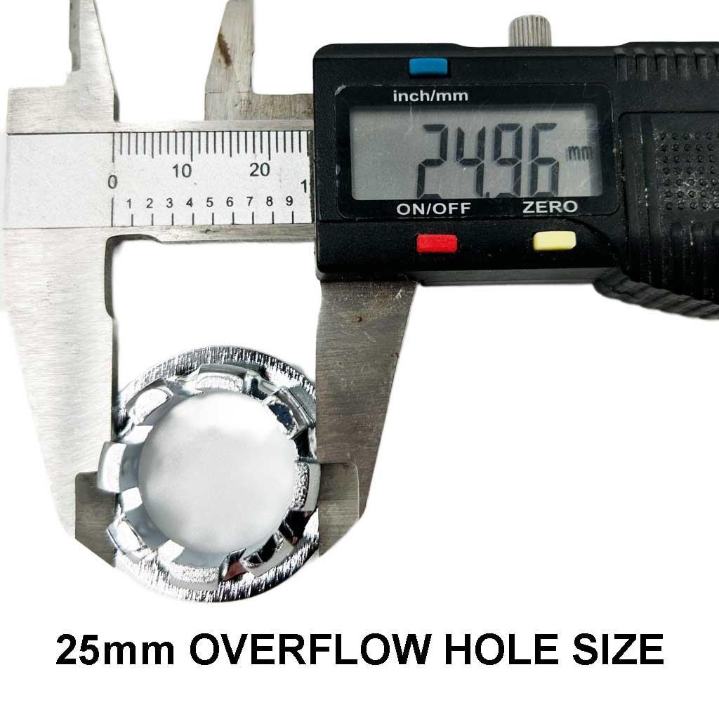Inserto de cubierta de desbordamiento de lavabo de baño negro 19 mm 25 mm - Imagen 8 de 8