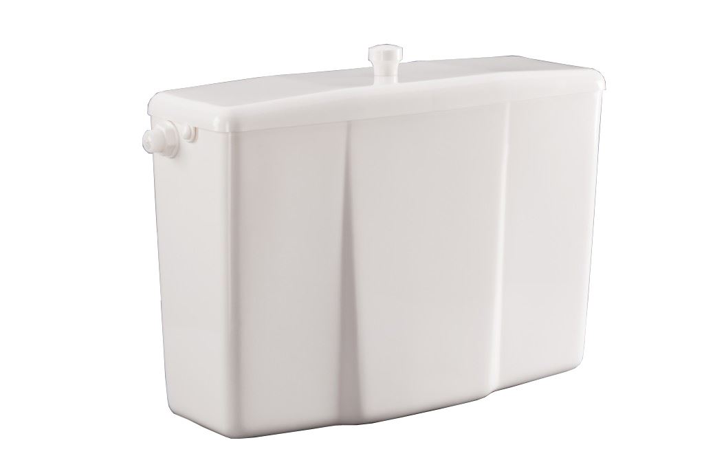 White Plastic Lowlevel WC Toilet Bathroom Flush Cistern Tank Lever