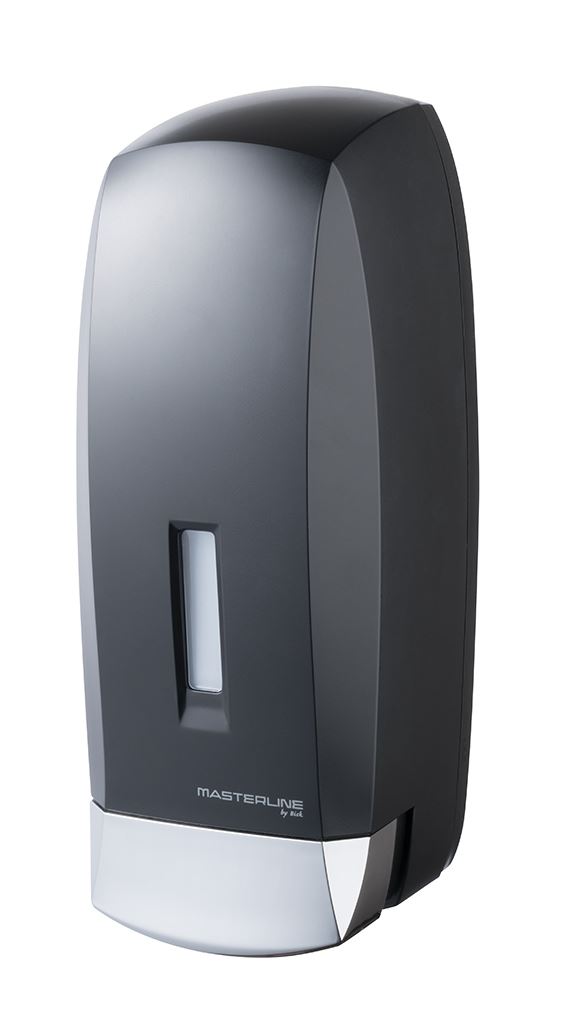 Liquid Soap Dispenser Black Wall Mounted Button Refillable - Imagen 3 de 3
