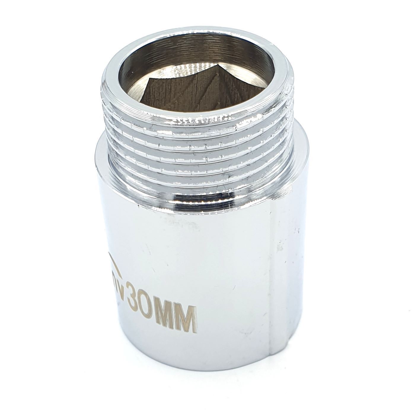 3/4"" BSP Pipe Extension Female x Male Chrome Plated Brass 10-50mm Long