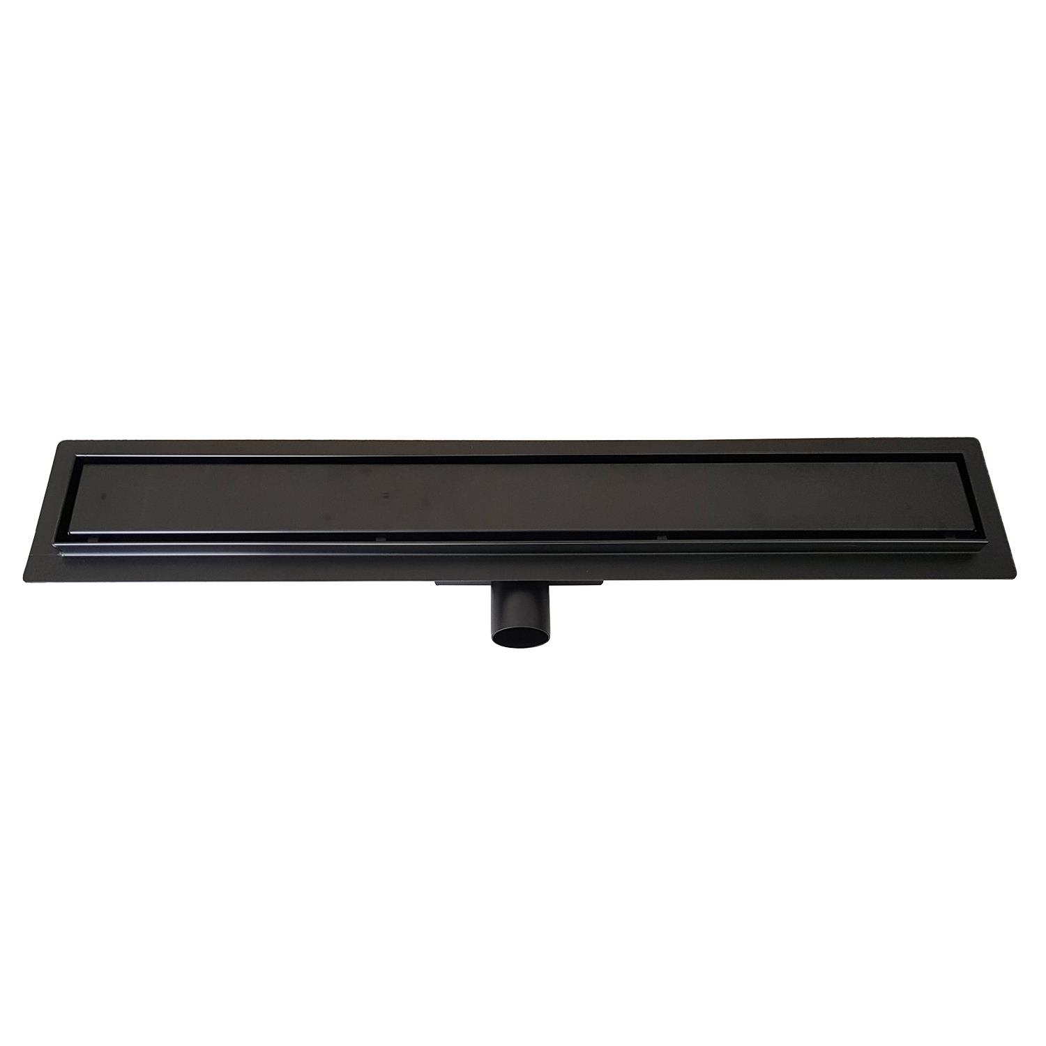 Stainless Steel Floor Black Linear Shower Drain Channel