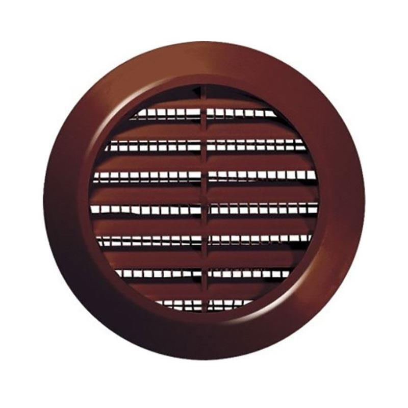 70mm Diameter White/Brown Round Door Air Vent Grille Woodwork Furniture Hole - Picture 3 of 6