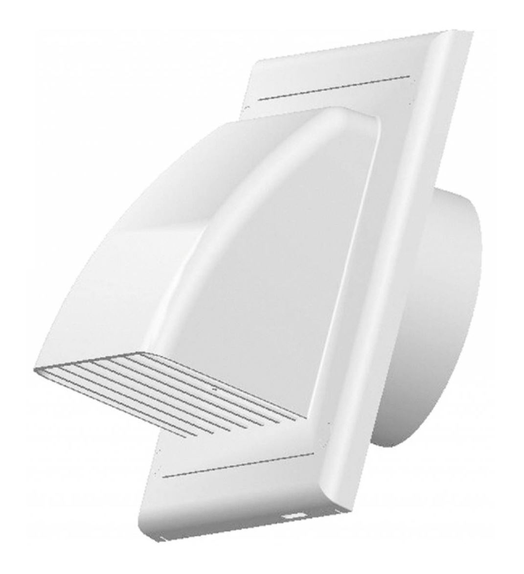 Vents Ventilation Grate Covering Return Flap ABS White Outer Cover 100/125/150mm
