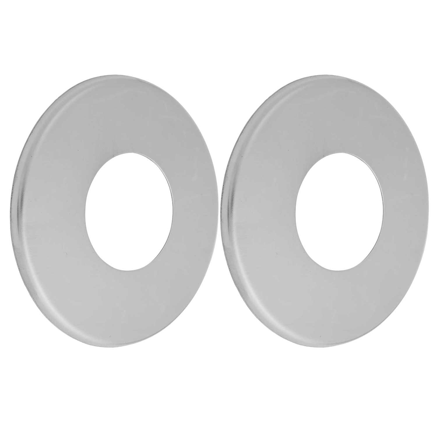 2 x 1/2 3/4 Chrome Stainless Steel Valve / Tap Cover Collars - Picture 6 of 7