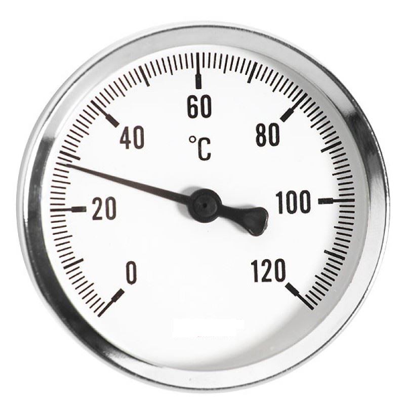63/100mm 0-120C Thermo Water Temperature Gauge 1/2"" Rear Entry Thermometer